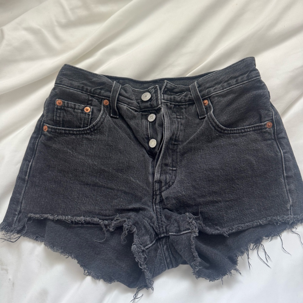 Levi Charcoal Jean Shorts